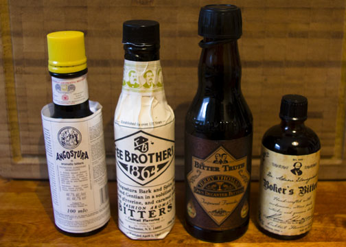 Different types of bitters used