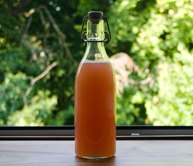 A bottle of grapefruit juice