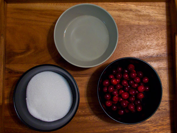 Cranberry Syrup Ingredients